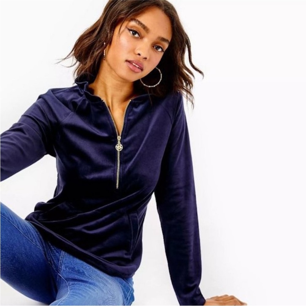 Lilly Pulitzer Skipper Ruffle Popover Top
